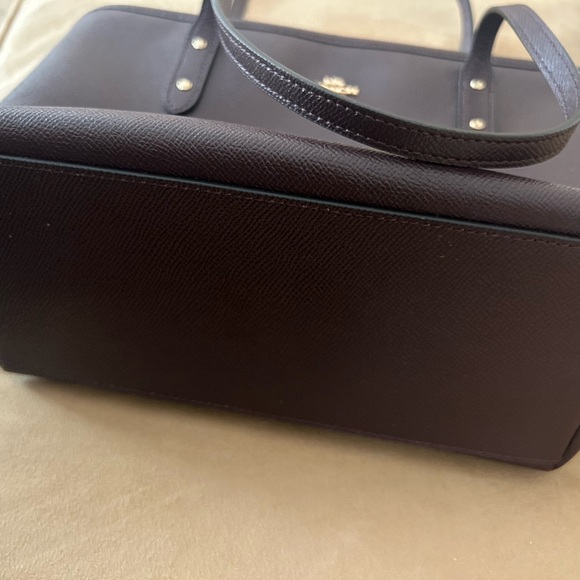 Coach Dark Brown Leather Tote with Gold Hardware - Picture 7 of 7